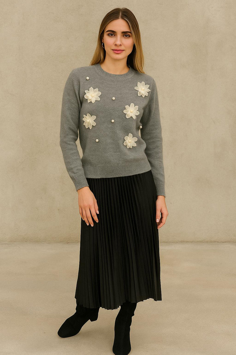 MAGLIA DI LANA CON APPLICAZIONI C10/1