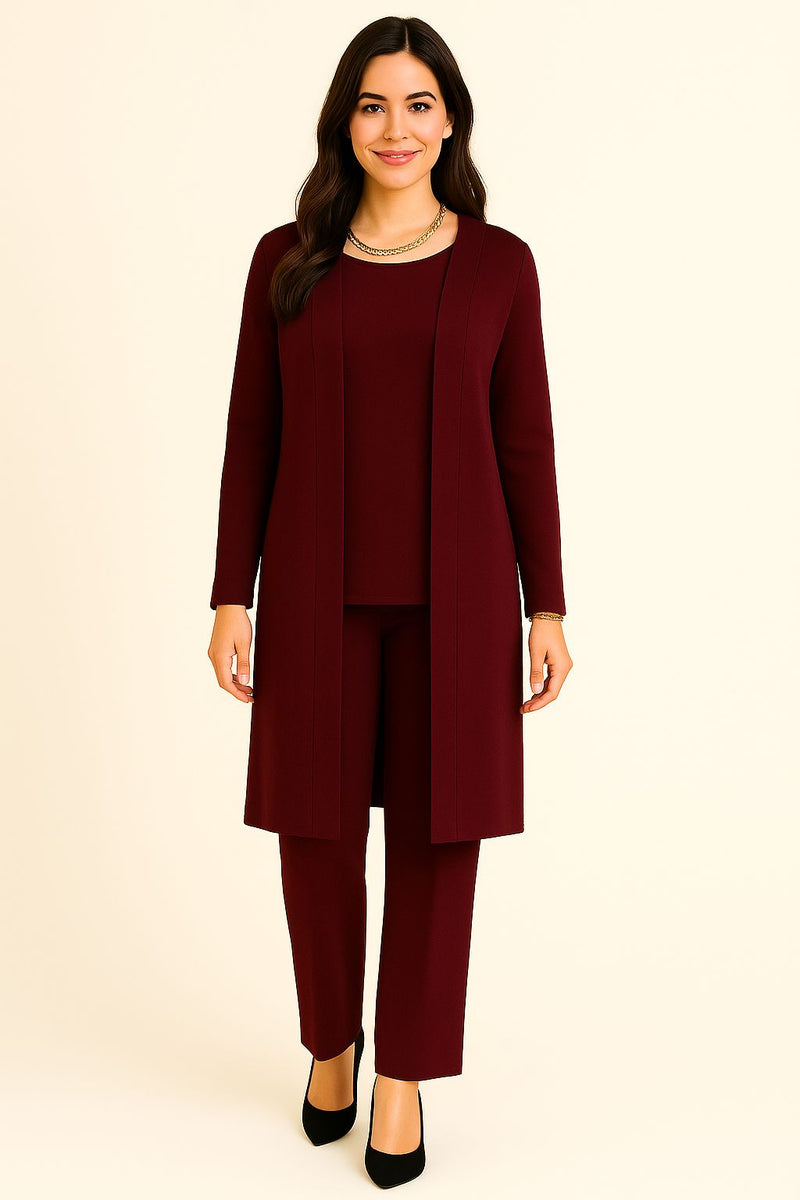 Completo cardigan, maglia e pantaloni "YMMA"