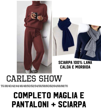 Completo maglia e pantaloni + Sciarpa