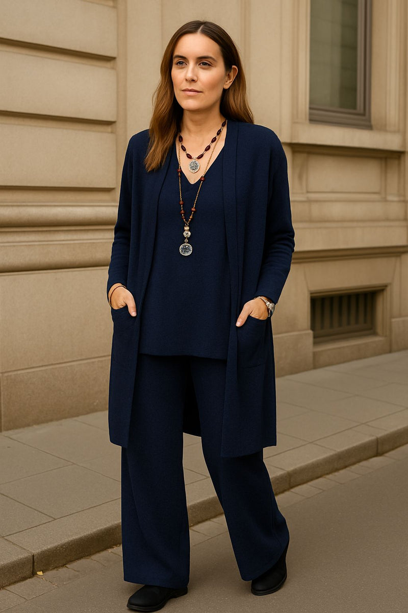 Completo Cardigan, Maglia & Pantalone “Viky”