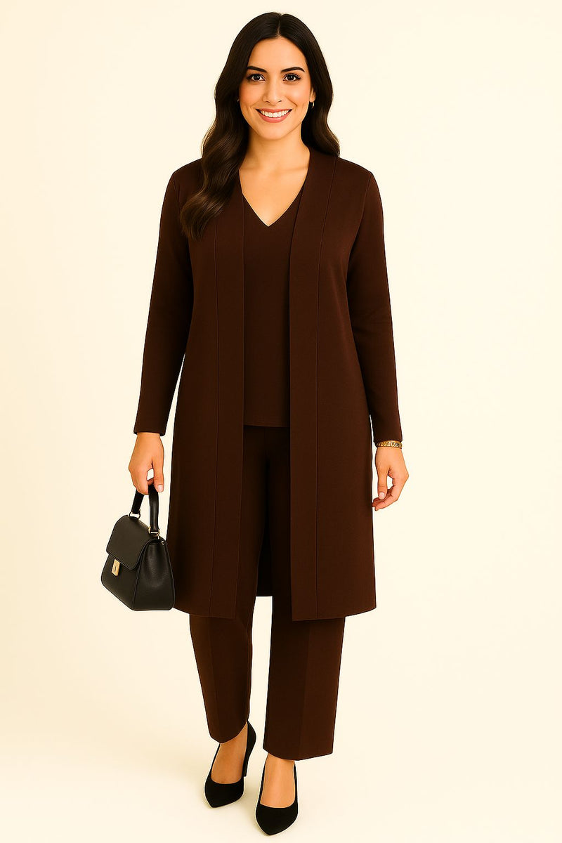 Completo cardigan, maglia e pantaloni "YMMA"
