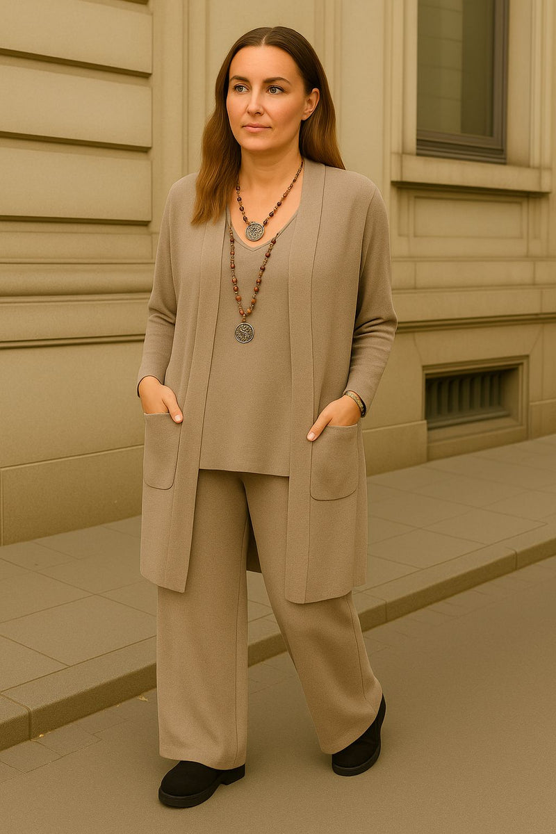Completo Cardigan, Maglia & Pantalone “Viky”