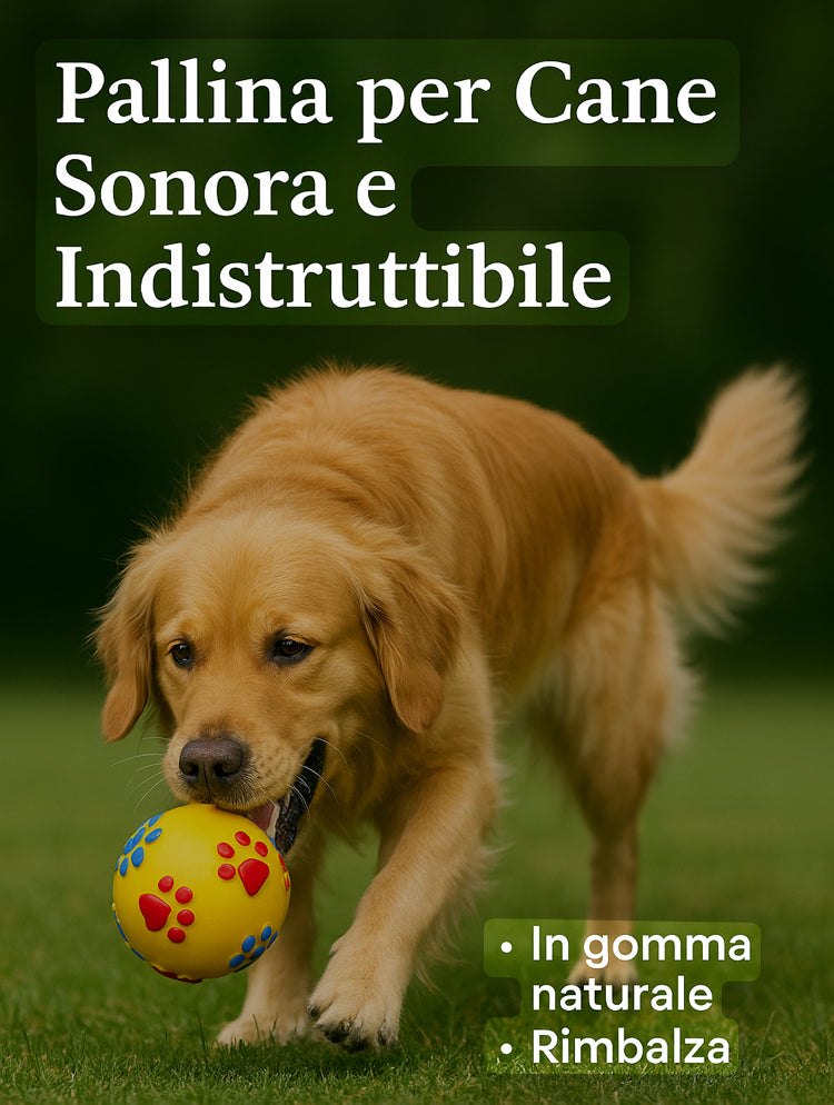 Dogremi - Pallina per cane sonora, rimbalza, è indistruttibile, in gomma naturale, T9