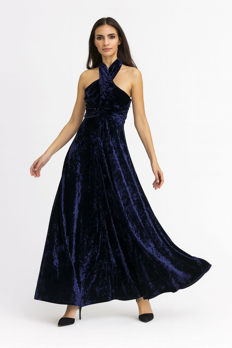 Vestito “Valentina” – Eleganza in velluto blu notte 133/40