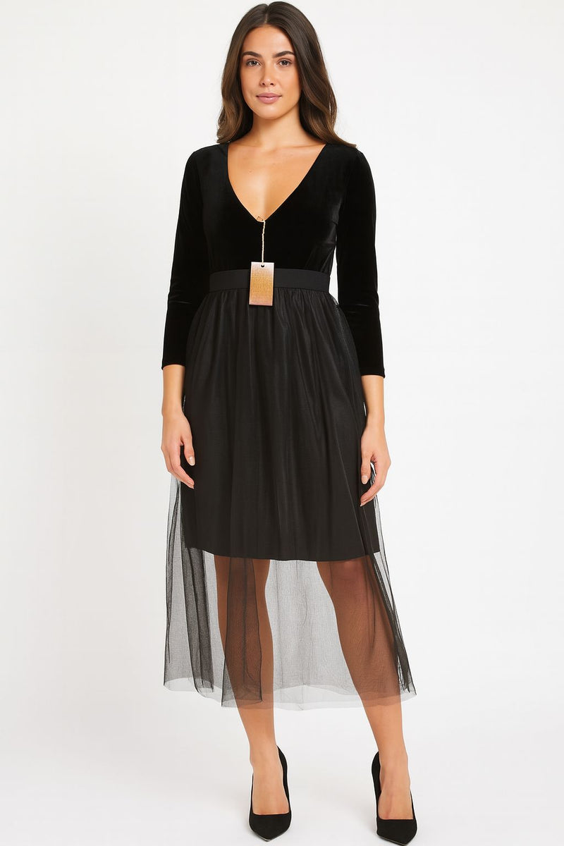 VESTITO CON TULLE "Floriana" P28