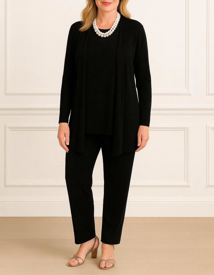 Completo Donna 3 Pezzi “Edys” in Maglia Morbida – Taglie 38–60