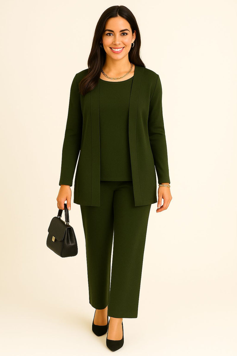 Completo cardigan, maglia e pantaloni "YMEL"