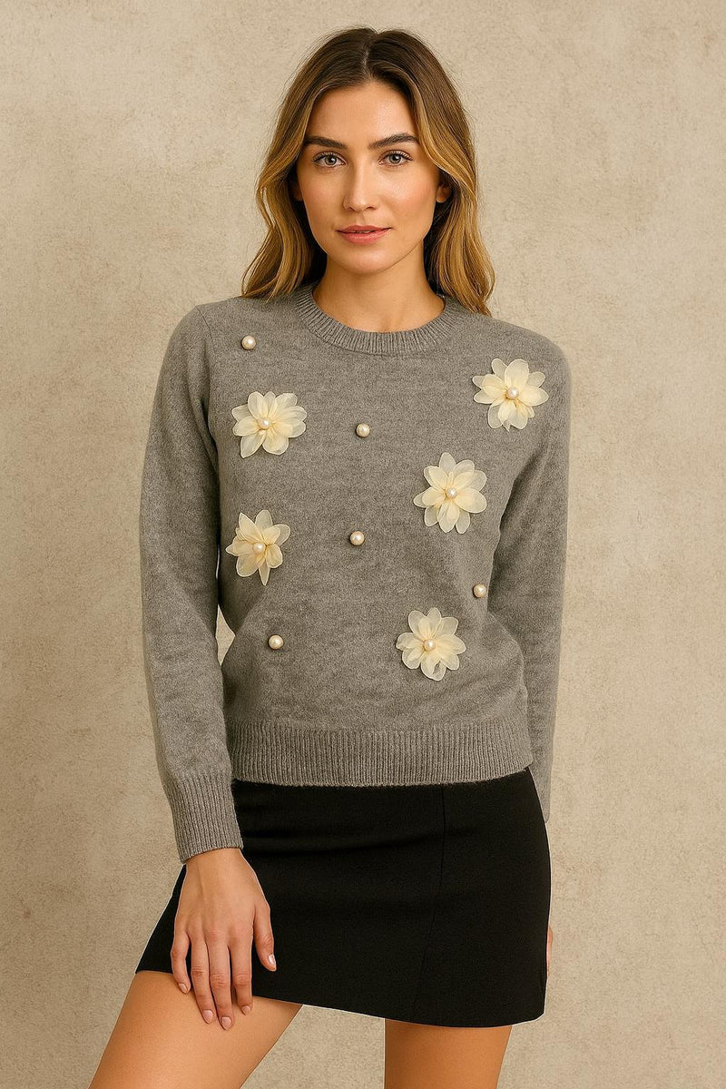MAGLIA DI LANA CON APPLICAZIONI C10/1