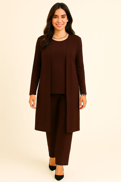 Completo cardigan, maglia e pantaloni "YMMA"